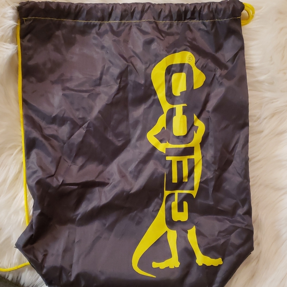 Geico Yellow Gray Drawstring Backpack Bag